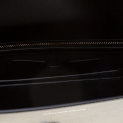 Pre Owned Alexander McQueen Black Leather Jeweled Shoulder Bag