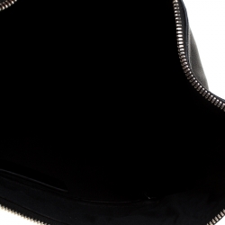 Pre Owned Alexander McQueen Black Leather Medium Lace Up Faithful De Manta Clutch