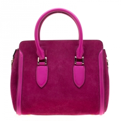 Alexander McQueen Pink Suede and Leather Heroine Tote