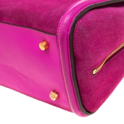 Alexander McQueen Pink Suede and Leather Heroine Tote