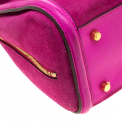 Alexander McQueen Pink Suede and Leather Heroine Tote
