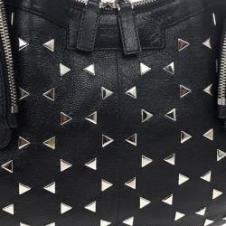 مملوكة مسبقًا Alexander McQueen Black Optical Stud Demanta Clutch