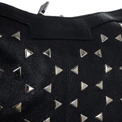 مملوكة مسبقًا Alexander McQueen Black Optical Stud Demanta Clutch