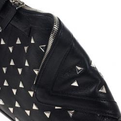 مملوكة مسبقًا Alexander McQueen Black Optical Stud Demanta Clutch
