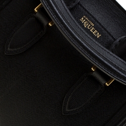 Pre Owned Alexander McQueen Black Leather Mini Heroine Bag