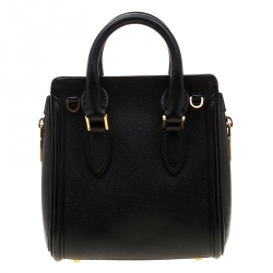 Pre Owned Alexander McQueen Black Leather Mini Heroine Bag