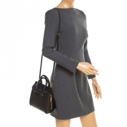 Pre Owned Alexander McQueen Black Leather Mini Heroine Bag
