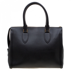 Pre Owned Alexander McQueen Black Leather Heroine Open Tote