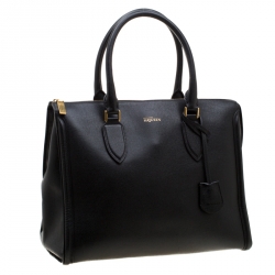 Pre Owned Alexander McQueen Black Leather Heroine Open Tote