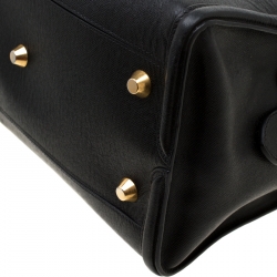 Pre Owned Alexander McQueen Black Leather Heroine Open Tote