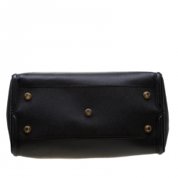 Pre Owned Alexander McQueen Black Leather Heroine Open Tote