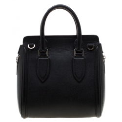 Pre Owned Alexander McQueen Black Leather Small Heroine Satchel