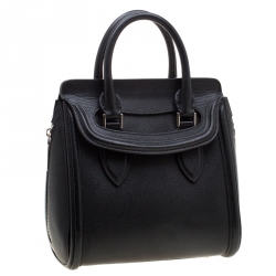 Pre Owned Alexander McQueen Black Leather Small Heroine Satchel
