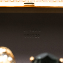 Pre Owned Alexander McQueen Beige Nubuck Leather Studded Skull Knuckle Clutch