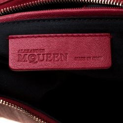 Alexander McQueen Red Leather Medium De Manta Clutch