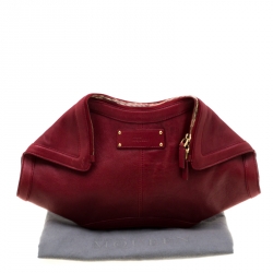 Alexander McQueen Red Leather Medium De Manta Clutch