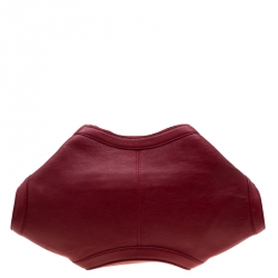 Alexander McQueen Red Leather Medium De Manta Clutch