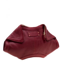 Alexander McQueen Red Leather Medium De Manta Clutch