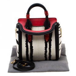 Alexander McQueen Multicolor Python, Calfhair and Leather Mini Heroine Shoulder Bag