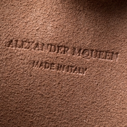 Pre Owned Alexander McQueen Black Embellished Clam Chain Clutch