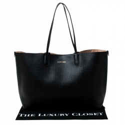 Pre Owned Alexander McQueen Black Leather Large Shopper Tote