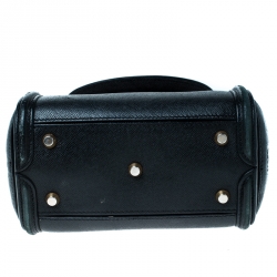 Pre Owned Alexander McQueen Black Leather Mini Heroine Bag