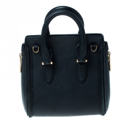 Pre Owned Alexander McQueen Black Leather Mini Heroine Bag