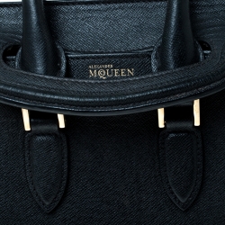 Pre Owned Alexander McQueen Black Leather Mini Heroine Bag