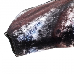 Pre Owned Alexander McQueen Multicolor Satin and Leather Medium De Manta Clutch