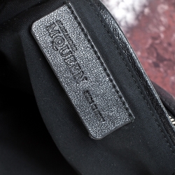 Pre Owned Alexander McQueen Multicolor Satin and Leather Medium De Manta Clutch