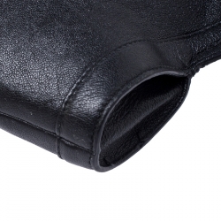 Pre Owned Alexander McQueen Black Leather Medium De Manta Clutch