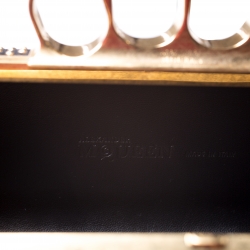 Alexander McQueen Black Studded Suede Skull Knuckle Box Clutch