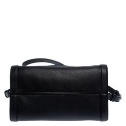 Alexander McQueen Black Leather Skull Padlock Tote