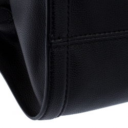 Alexander McQueen Black Leather Skull Padlock Tote