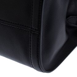 Alexander McQueen Black Leather Skull Padlock Tote