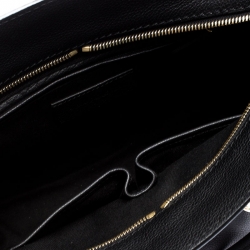 Alexander McQueen Black Leather Skull Padlock Tote