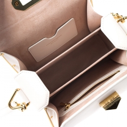 Pre Owned Alexander McQueen Off White Leather Box 19 Shoulder Bag