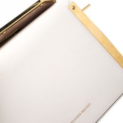 Pre Owned Alexander McQueen Off White Leather Box 19 Shoulder Bag