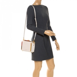 Pre Owned Alexander McQueen Off White Leather Box 19 Shoulder Bag