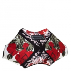 Pre Owned Alexander McQueen Multicolor Floral Print Satin Small De Manta Clutch