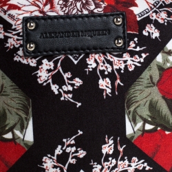 Pre Owned Alexander McQueen Multicolor Floral Print Satin Small De Manta Clutch