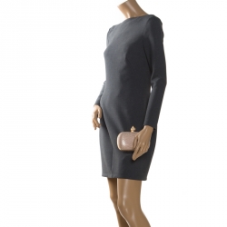 Pre Owned Alexander McQueen Beige/Gold Python Crystal Embellished Skull Clutch