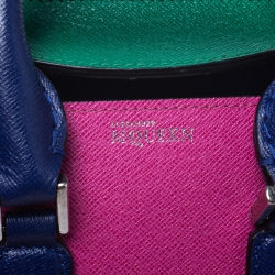 Pre Owned Alexander McQueen Multicolor Leather Mini Heroine Bag