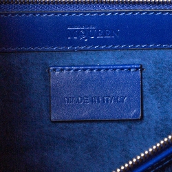 Pre Owned Alexander McQueen Blue Leather Heroine Clutch