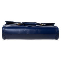 Pre Owned Alexander McQueen Blue Leather Heroine Clutch