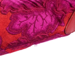 Pre Owned Alexander McQueen Purple/Red Brocade Fabric De Manta Clutch