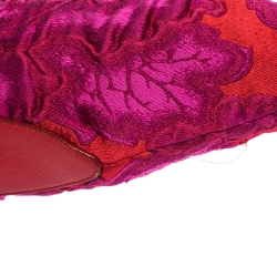 Pre Owned Alexander McQueen Purple/Red Brocade Fabric De Manta Clutch