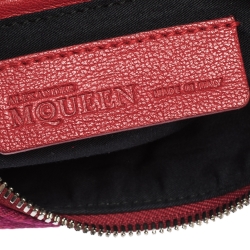 Pre Owned Alexander McQueen Purple/Red Brocade Fabric De Manta Clutch