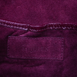 Alexander McQueen Burgundy Leather Lucite Heroine Shoulder Bag