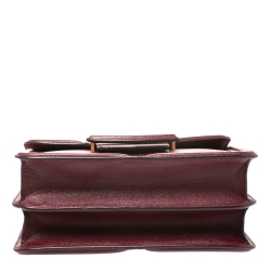 Pre Owned Alexander McQueen Burgundy Leather Lucite Heroine Shoulder Bag